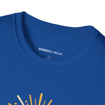Graphic fitness T-shirt featuring the "My Breathing Sets the Tempo" design.