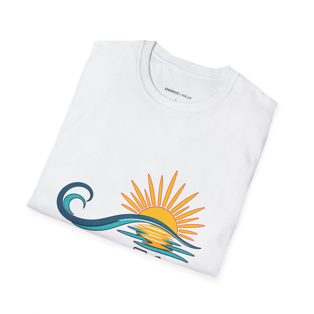 Graphic fitness T-shirt featuring the "A Longer Exhale a Wider Horizon" design.