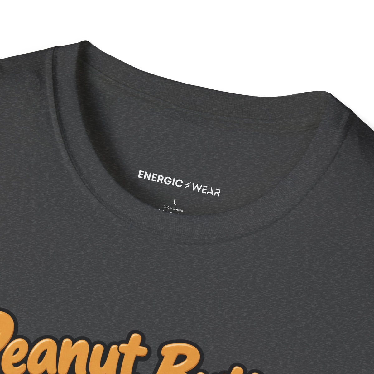Graphic fitness T-shirt featuring the "Peanut Butter Is a Household Training Partner" design.
