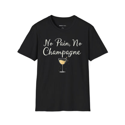 NO PAiN NO CHAMPAGNE! TShirt – Funny Fitness Tee