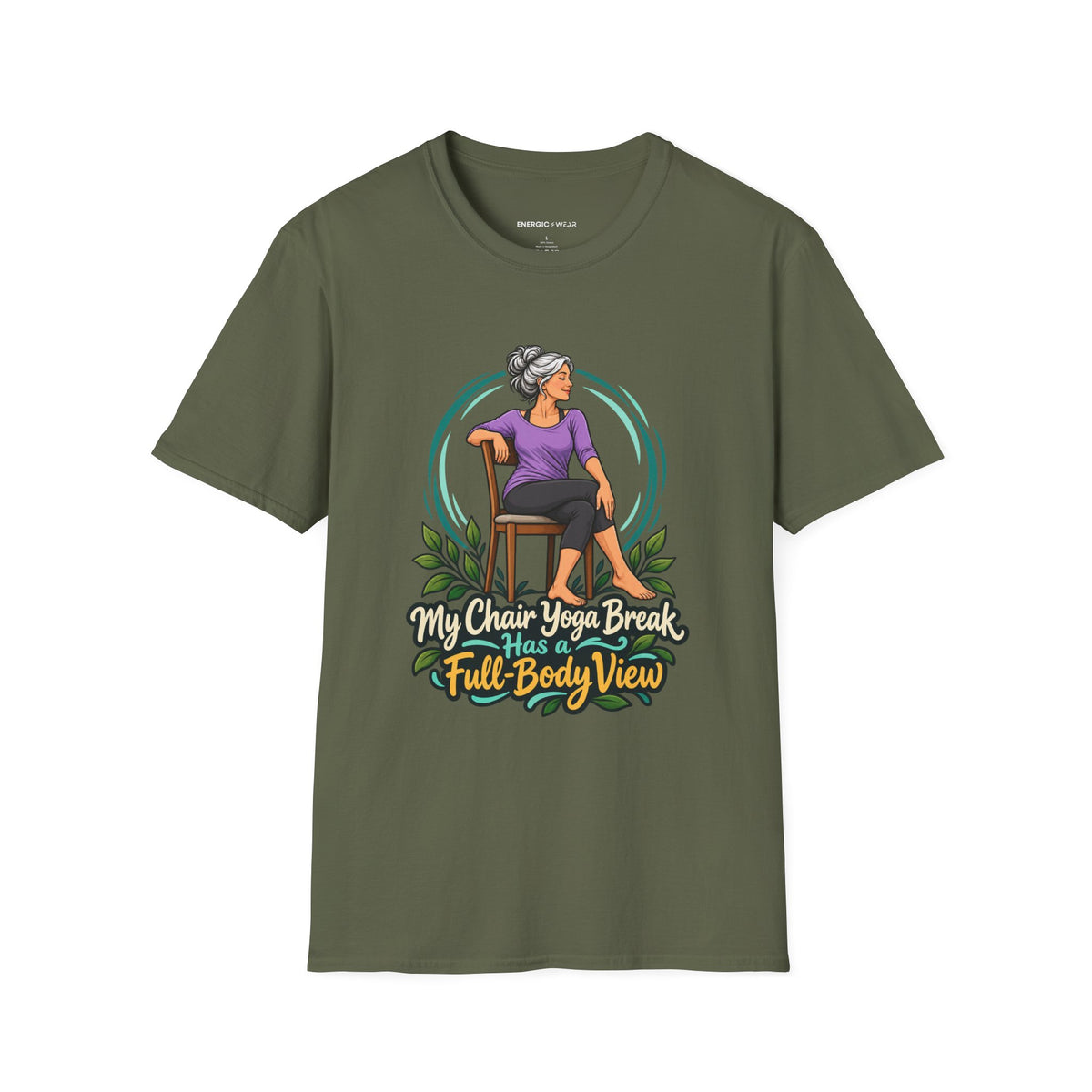 My Chair Yoga Break Has a Full-Body View T-Shirt