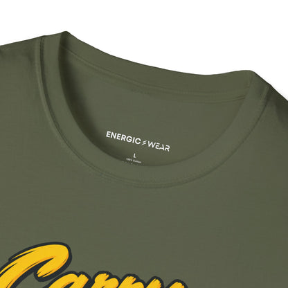 Graphic fitness T-shirt featuring the "Carry the Beat Through the Last Chorus" design.