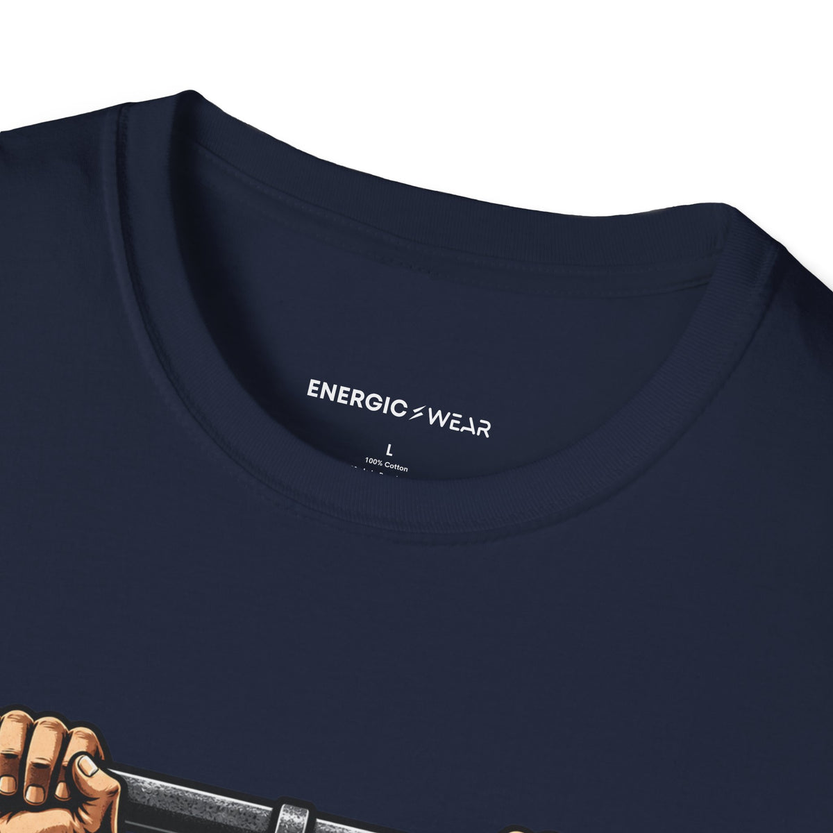 Graphic fitness T-shirt featuring the "Hang Time Earned by Hand" design.