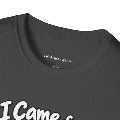 Graphic fitness T-shirt featuring the "I Came for Cardio and Joined a Conga Line" design.