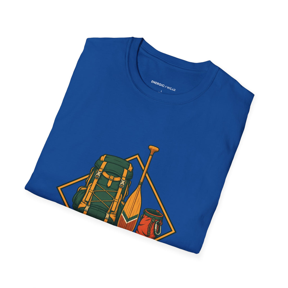Graphic fitness T-shirt featuring the "I Carry My Own Adventure Gear" design.