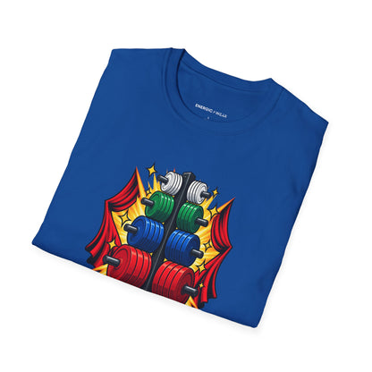 Graphic fitness T-shirt featuring the "Re-Racking Is My Plot Twist" design.