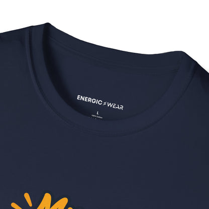 Graphic fitness T-shirt featuring the "My Commute Includes a Little Movement" design.
