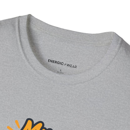 Graphic fitness T-shirt featuring the "My Commute Includes a Little Movement" design.