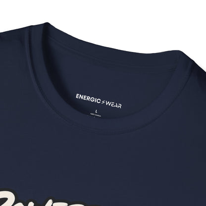 Graphic fitness T-shirt featuring the "Powered by Coffee, Sarcasm and Squats" design.