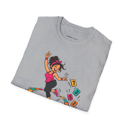 Graphic fitness T-shirt featuring the "Lost the Count, Kept the Groove" design.