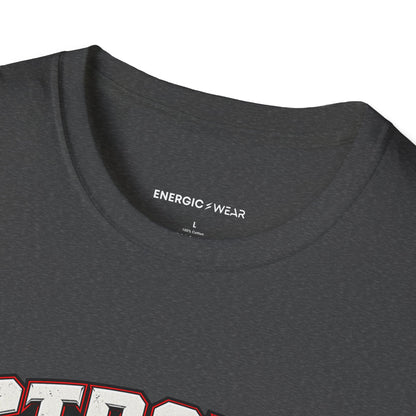 Graphic fitness T-shirt featuring the "Strong Through the Sticking Point" design.