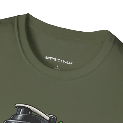 Graphic fitness T-shirt featuring the "My Shaker Lid Demands a Pre-Flight Check" design.