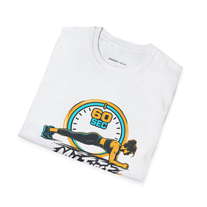 Graphic fitness T-shirt featuring the "My First Unbroken Minute Matters" design.
