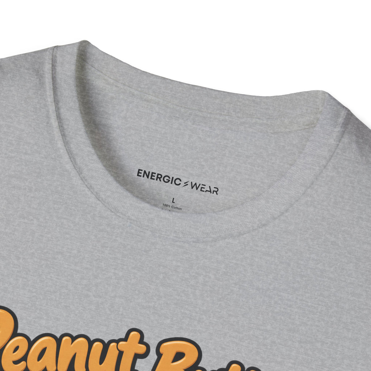 Graphic fitness T-shirt featuring the "Peanut Butter Is a Household Training Partner" design.