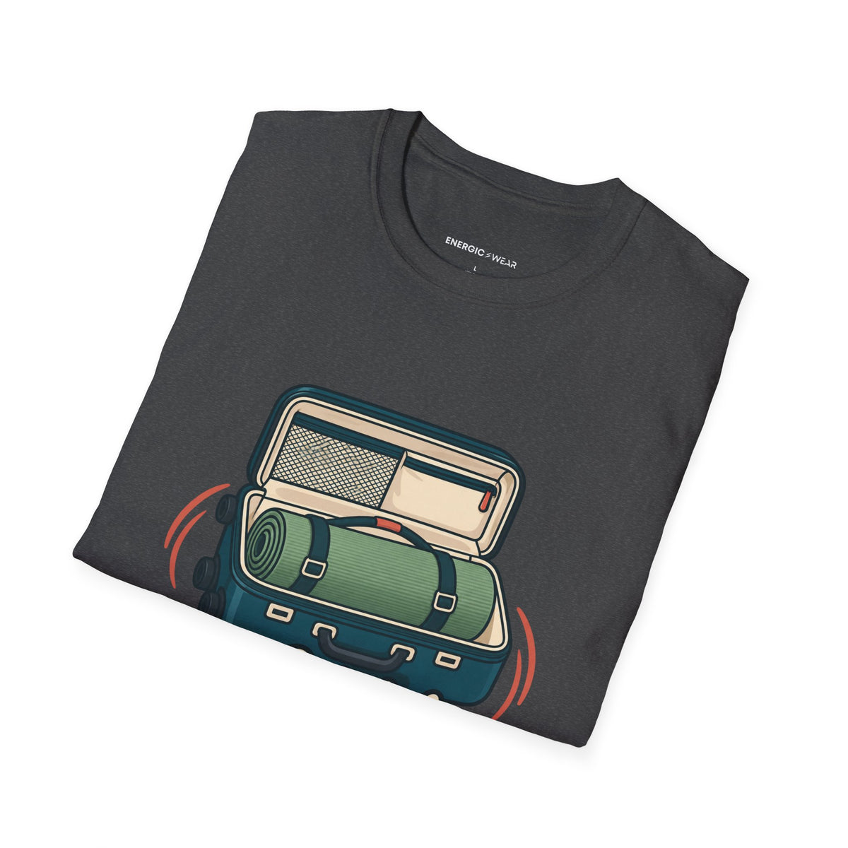 Graphic fitness T-shirt featuring the "My Mobility Practice Travels Well" design.