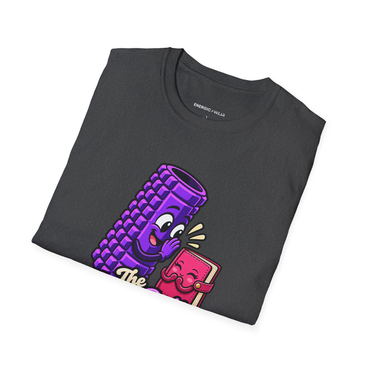 Graphic fitness T-shirt featuring the "The Foam Roller Knows My Secrets" design.