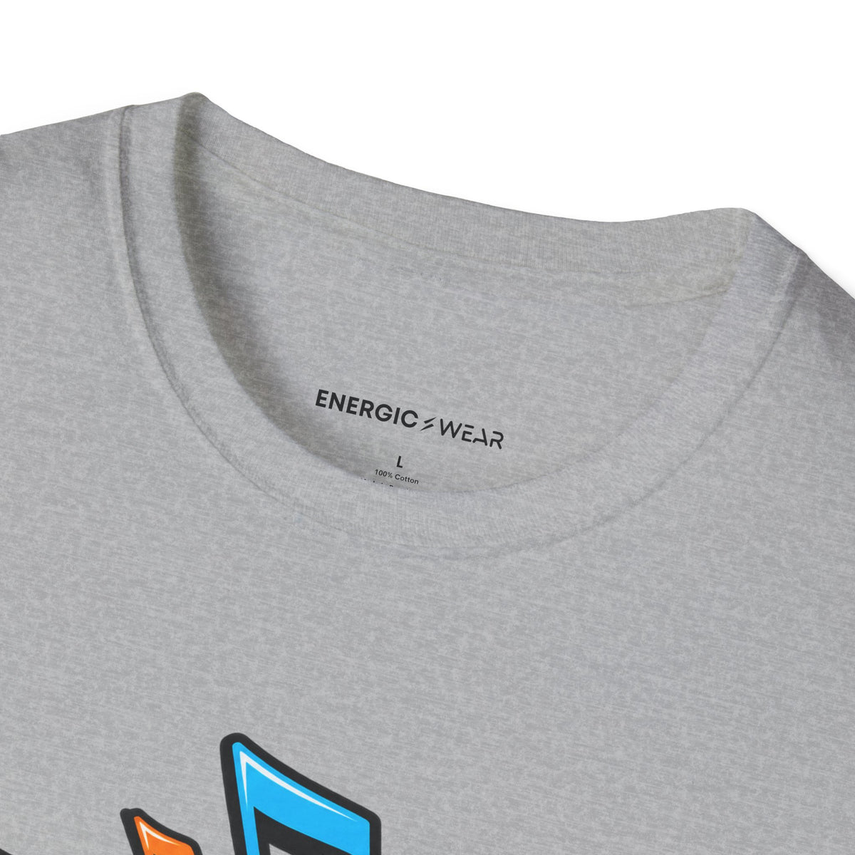 Graphic fitness T-shirt featuring the "Let the Music Meet Your Courage" design.