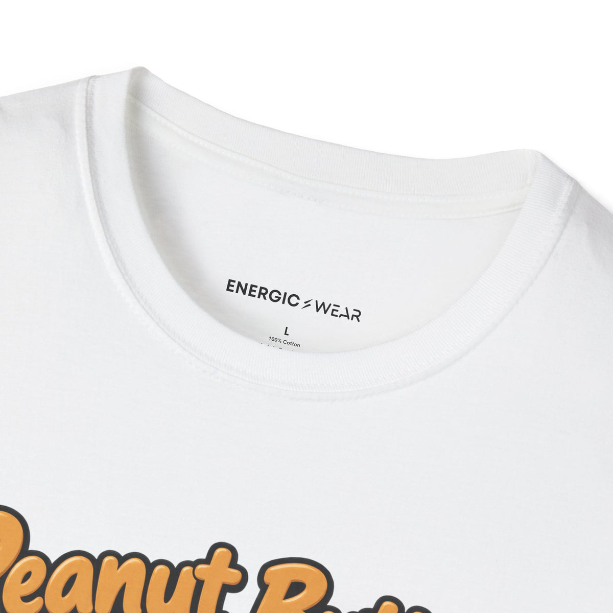 Graphic fitness T-shirt featuring the "Peanut Butter Is a Household Training Partner" design.