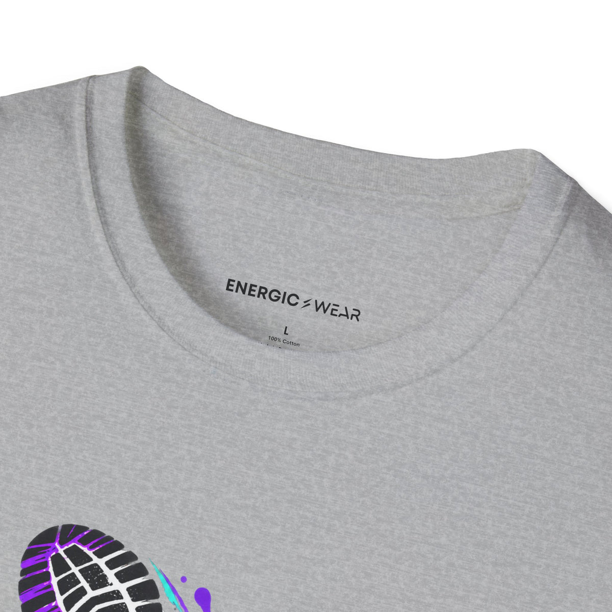 Graphic fitness T-shirt featuring the "No Apology in My Footwork" design.