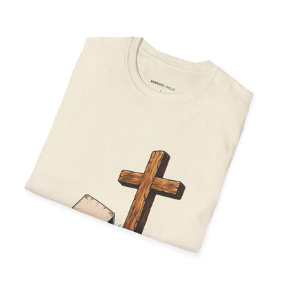 Graphic fitness T-shirt featuring the "I Can Lose a Round and Keep My Faith" design.