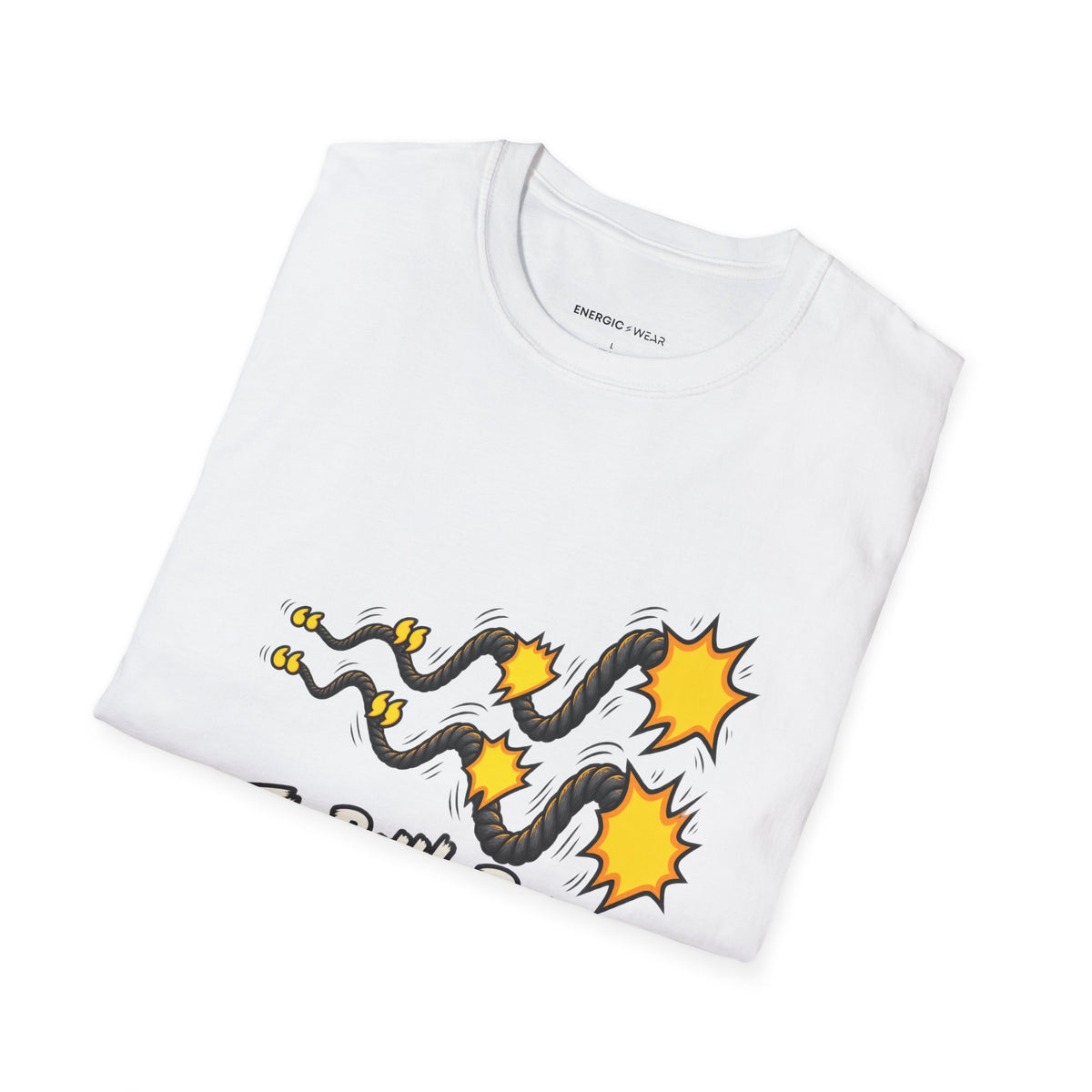 Graphic fitness T-shirt featuring the "The Battle Ropes Have Escalated the Conversation" design.