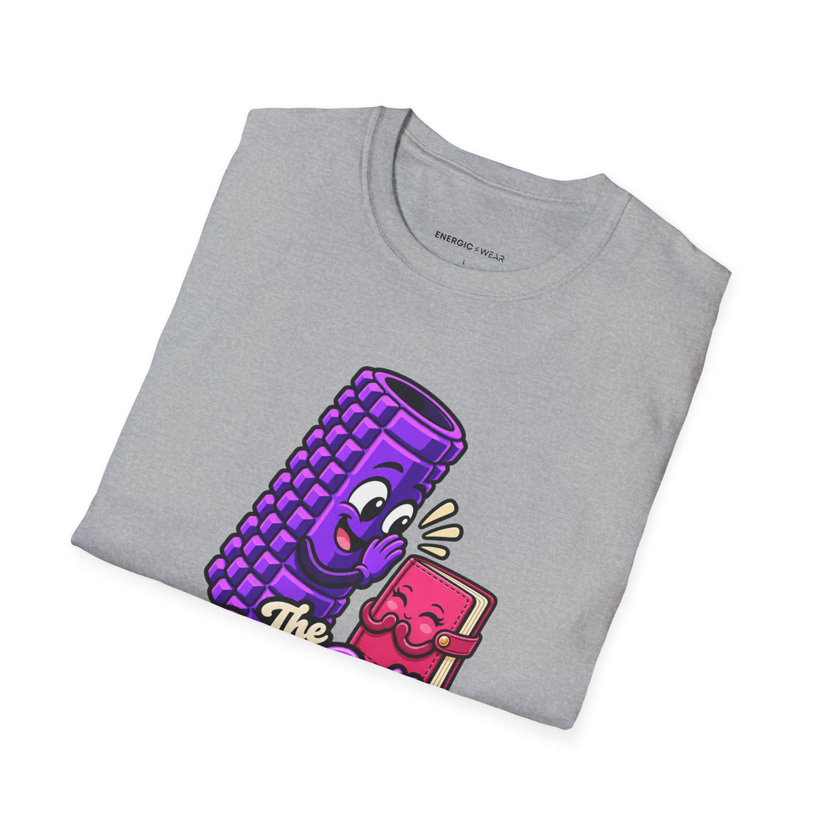 Graphic fitness T-shirt featuring the "The Foam Roller Knows My Secrets" design.