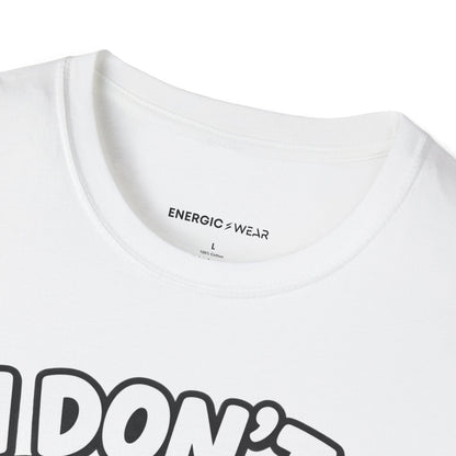 Graphic fitness T-shirt featuring the "I Don't Run, I Take Brisk Walks to the Fridge" design.