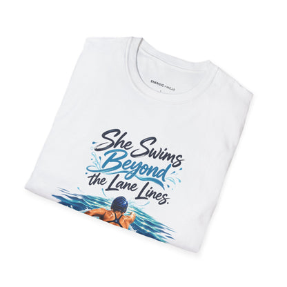 She Swims Beyond the Lane Lines T-Shirt