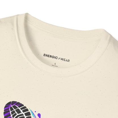 Graphic fitness T-shirt featuring the "No Apology in My Footwork" design.
