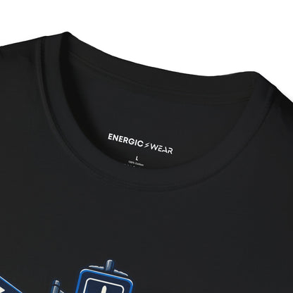Graphic fitness T-shirt featuring the "I Can Find the Gym in Any Airport" design.