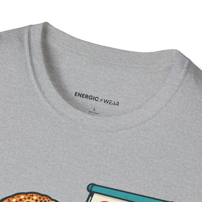 Graphic fitness T-shirt featuring the "Bagels Are Part of the Briefing" design.