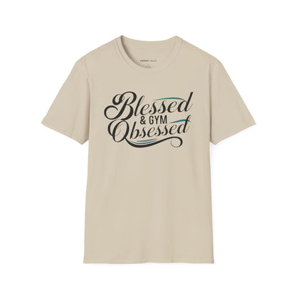 Blessed And Gym Obsessed Tshirt - Motivational Workout Tee