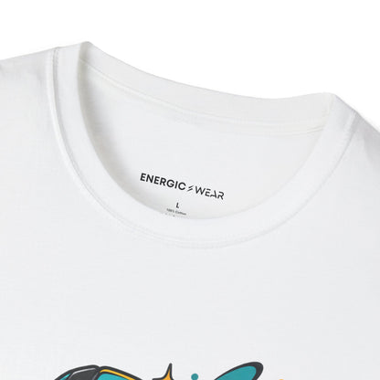 Graphic fitness T-shirt featuring the "Her Workout Doesn't Need a Before Photo" design.