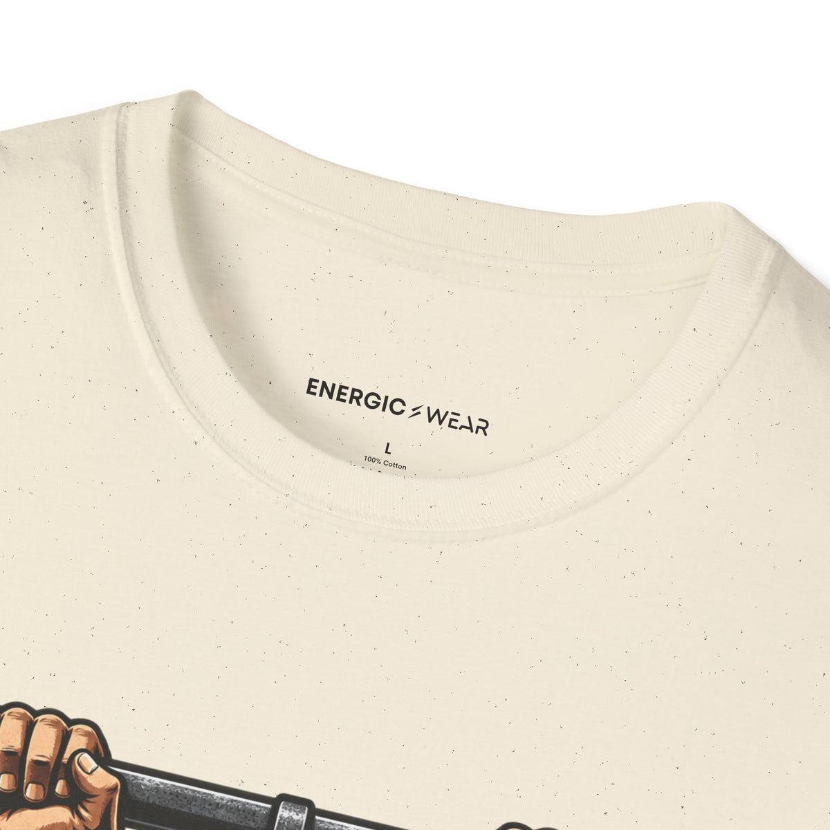 Graphic fitness T-shirt featuring the "Hang Time Earned by Hand" design.