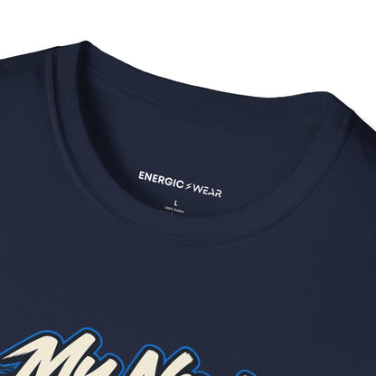 Graphic fitness T-shirt featuring the "My Next Chapter Has Training Shoes" design.