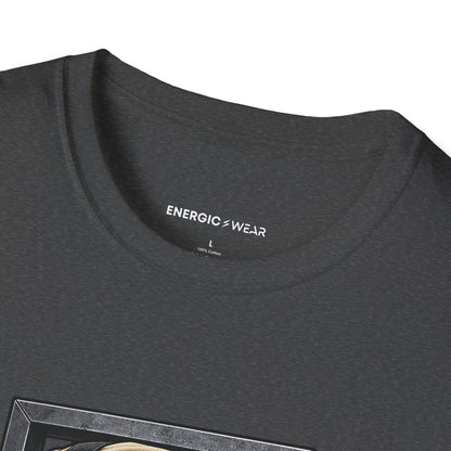 Graphic fitness T-shirt featuring the "My Sandbag Rearranges the Rules of Heavy" design.