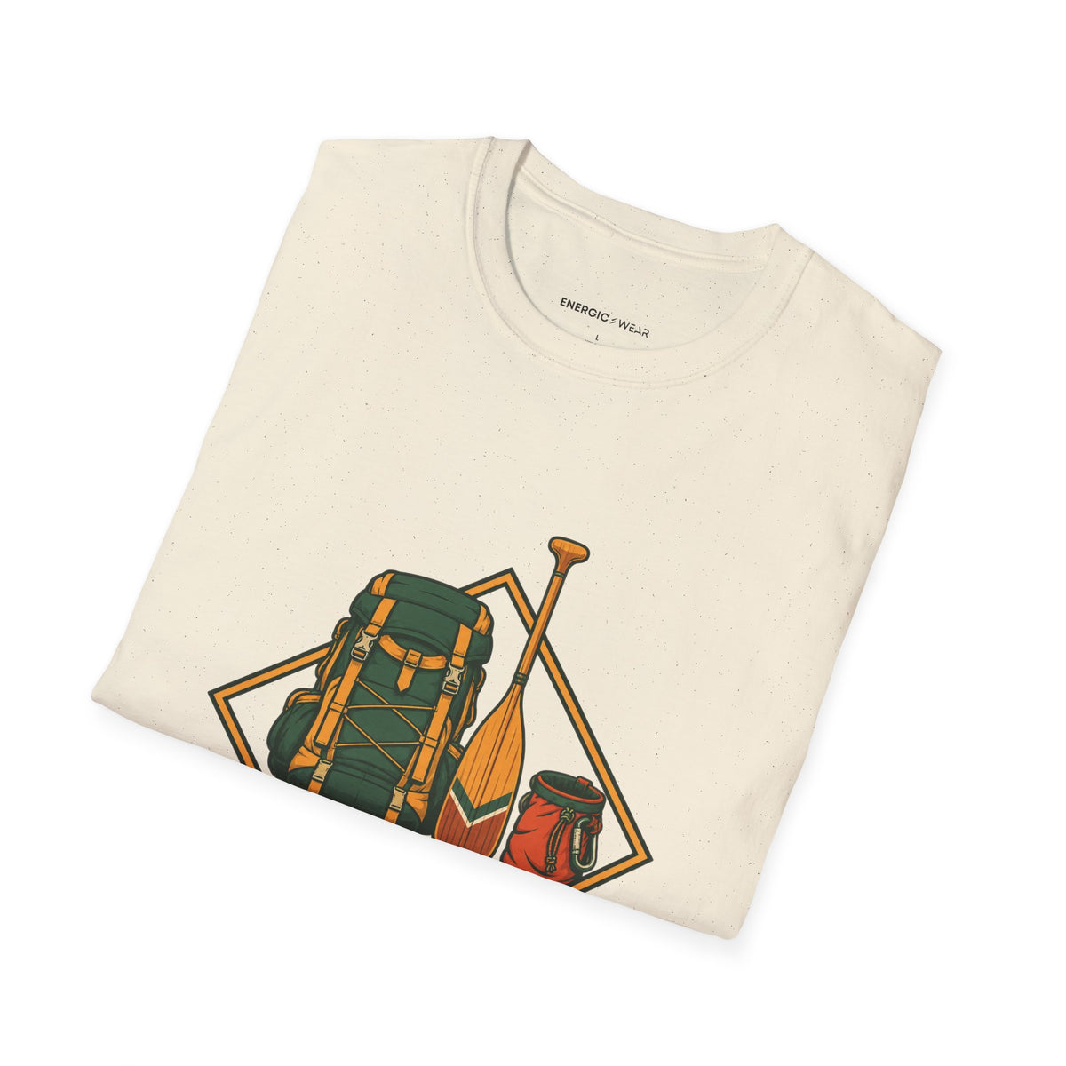Graphic fitness T-shirt featuring the "I Carry My Own Adventure Gear" design.