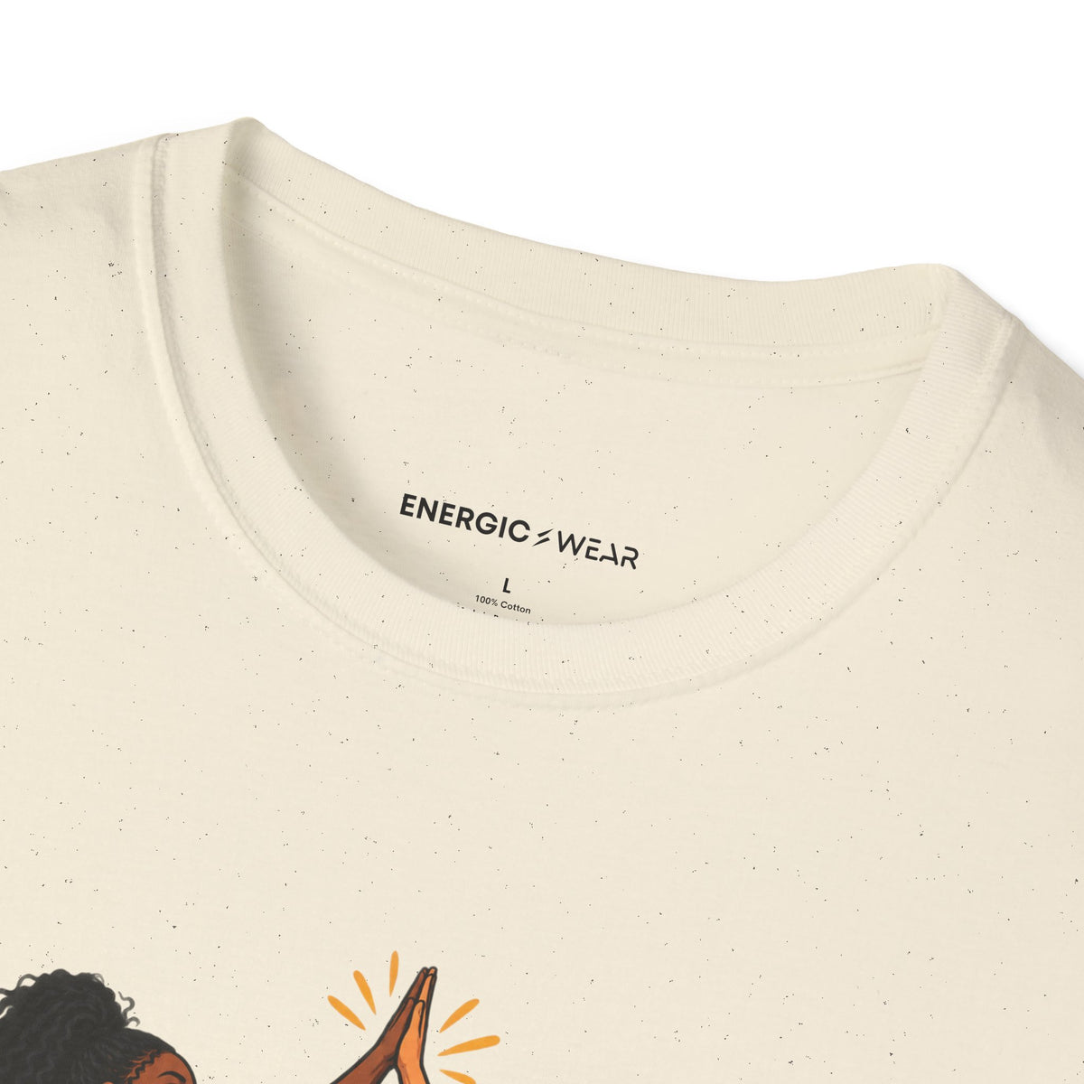 Graphic fitness T-shirt featuring the "She Celebrates the Woman Beside Her" design.
