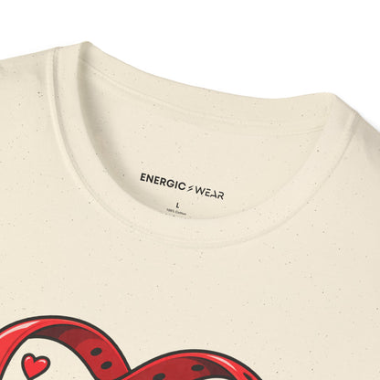 Graphic fitness T-shirt featuring the "My Watch Says We're in a Relationship" design.