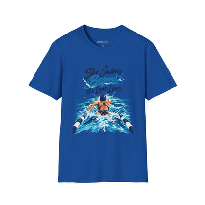 She Swims Beyond the Lane Lines T-Shirt