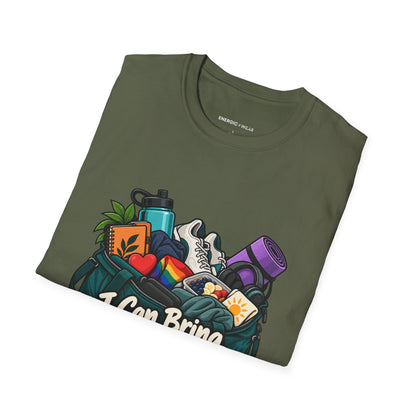 Graphic fitness T-shirt featuring the "I Can Bring My Whole Self to Training" design.
