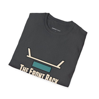 Graphic fitness T-shirt featuring the "The Front Rack Is My Composure Test" design.