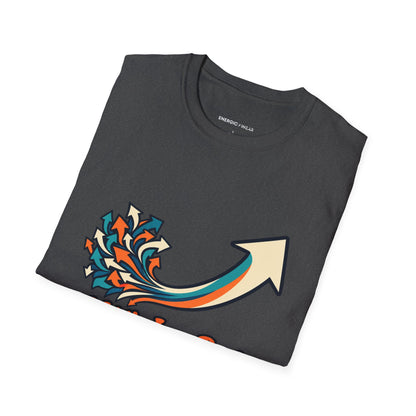 Graphic fitness T-shirt featuring the "A Little Less Rush a Little More Range" design.
