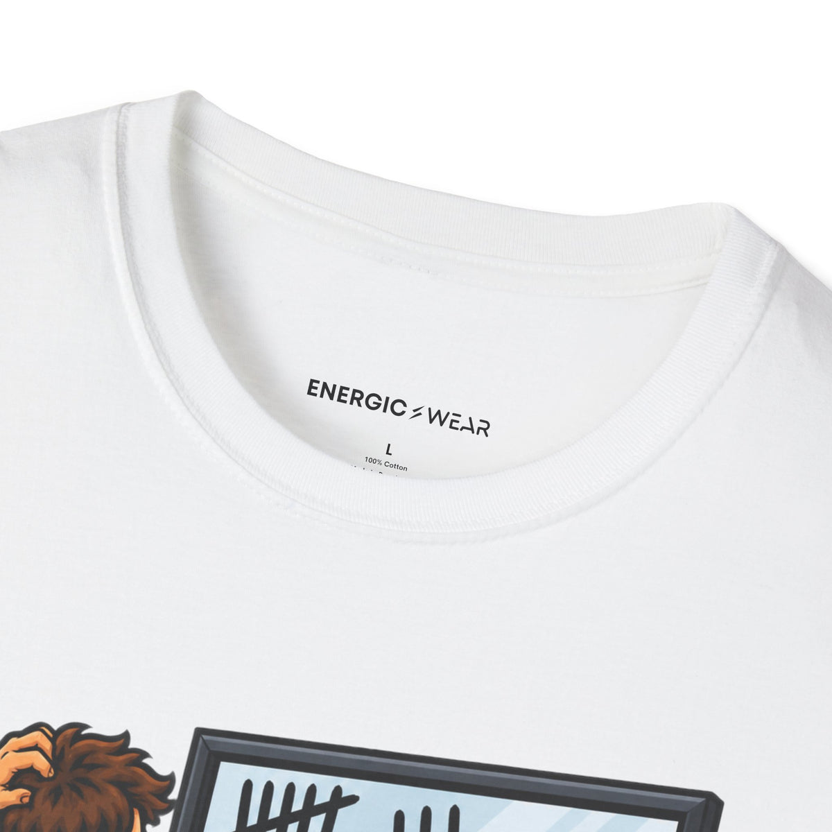Graphic fitness T-shirt featuring the "The Mirror Caught Me Counting Wrong" design.