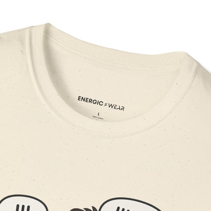 Graphic fitness T-shirt featuring the "My Gym Buddy Is a Bad Influence on My Reps" design.