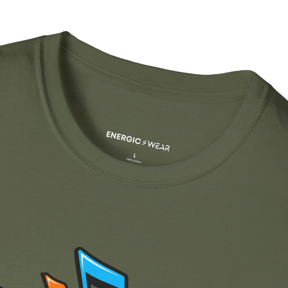 Graphic fitness T-shirt featuring the "Let the Music Meet Your Courage" design.