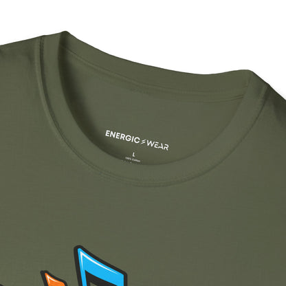 Graphic fitness T-shirt featuring the "Let the Music Meet Your Courage" design.