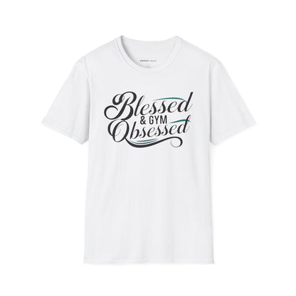 Blessed And Gym Obsessed Tshirt - Motivational Workout Tee