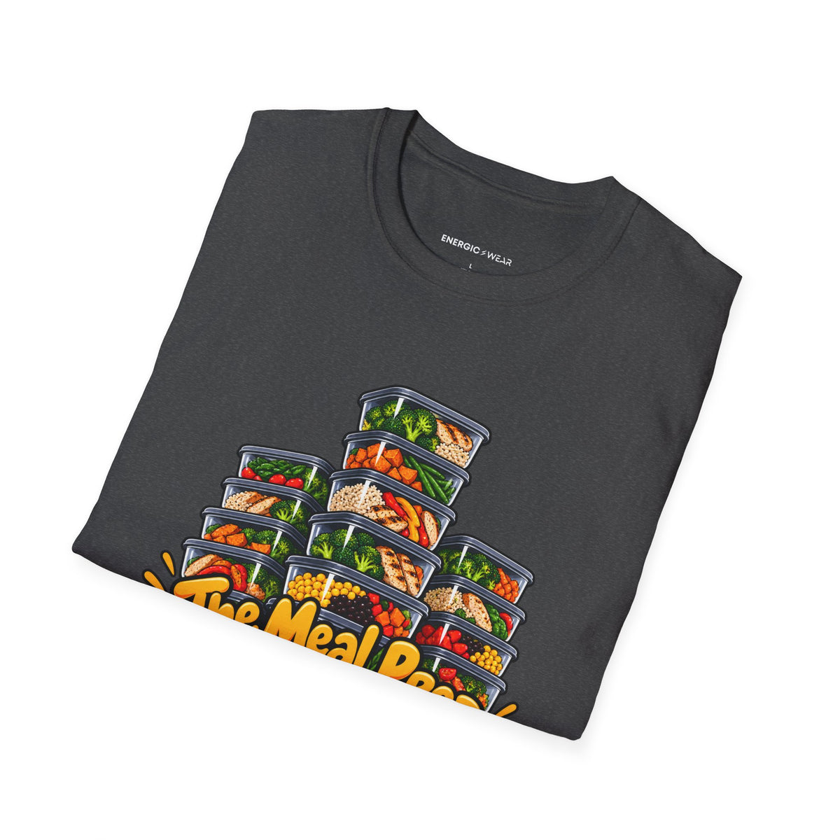 Graphic fitness T-shirt featuring the "The Meal Prep Containers Are Multiplying" design.