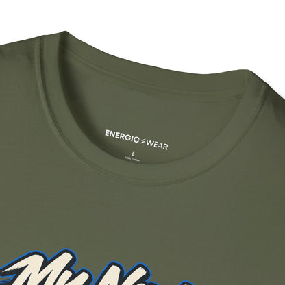 Graphic fitness T-shirt featuring the "My Next Chapter Has Training Shoes" design.